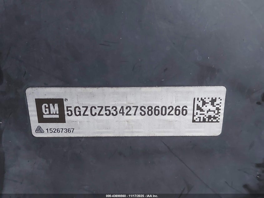 2007 Saturn Vue V6 VIN: 5GZCZ53427S860266 Lot: 43698560
