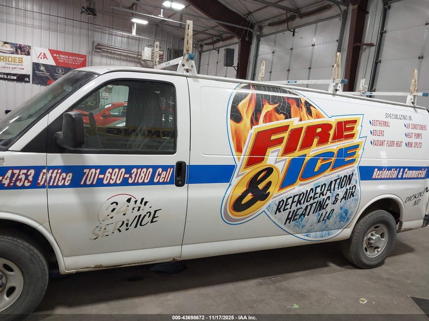 2013 Chevrolet Express 2500 Work Van VIN: 1GCWGGCGXD1123442 Lot: 43698672