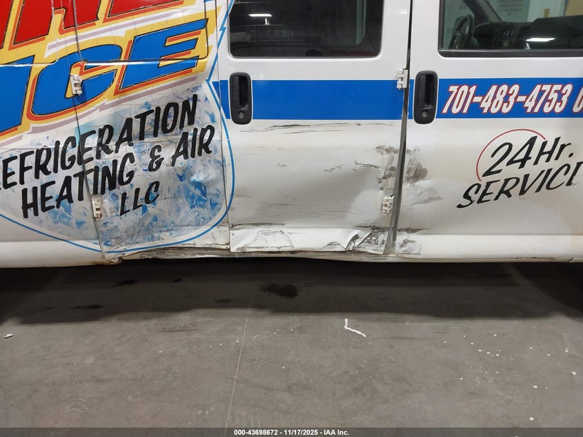 2013 Chevrolet Express 2500 Work Van VIN: 1GCWGGCGXD1123442 Lot: 43698672