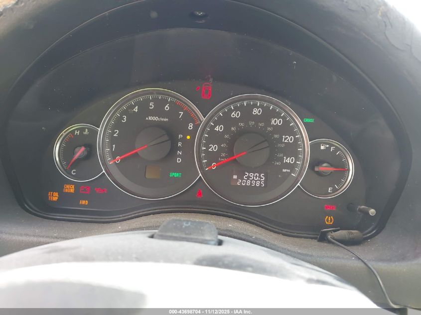 2008 Subaru Outback VIN: 4S4BP60C687332640 Lot: 43698704