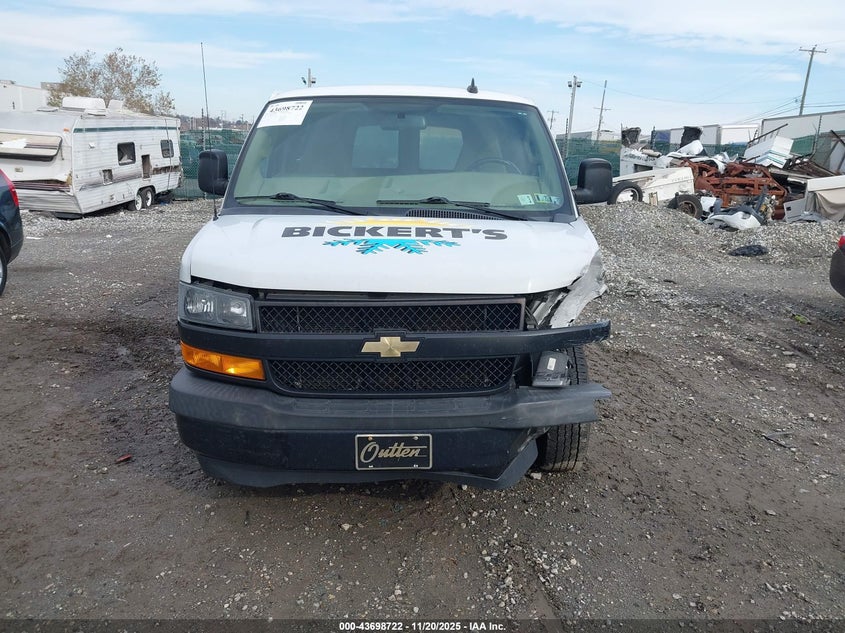 2020 Chevrolet Express Cargo Rwd 2500 Regular Wheelbase Wt VIN: 1GCWGAFGXL1127739 Lot: 43698722