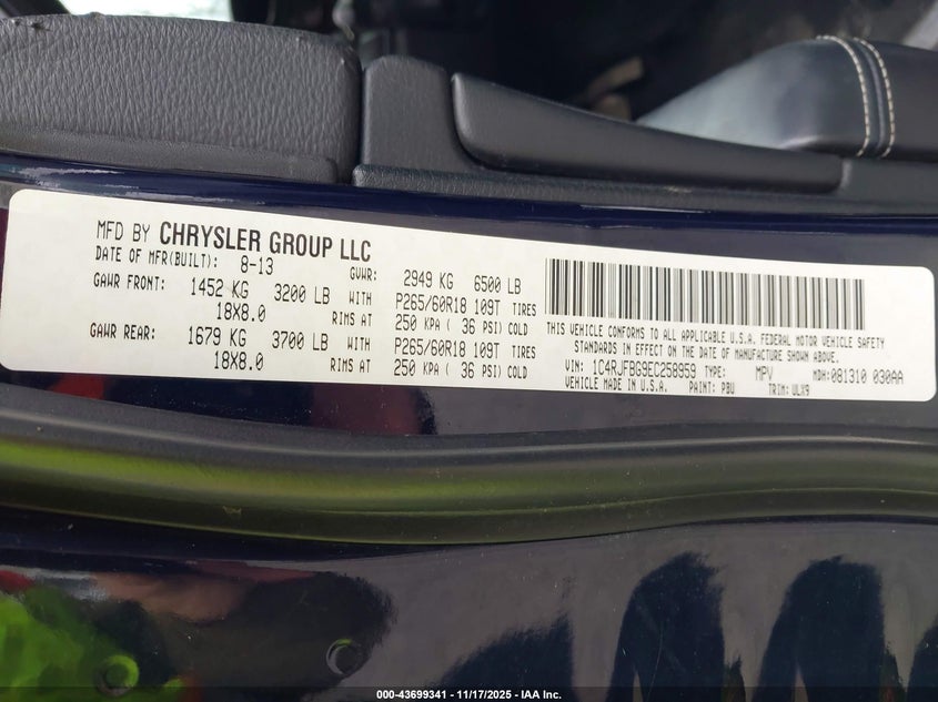 1C4RJFBG9EC258959 2014 JEEP GRAND CHEROKEE photo no. 9