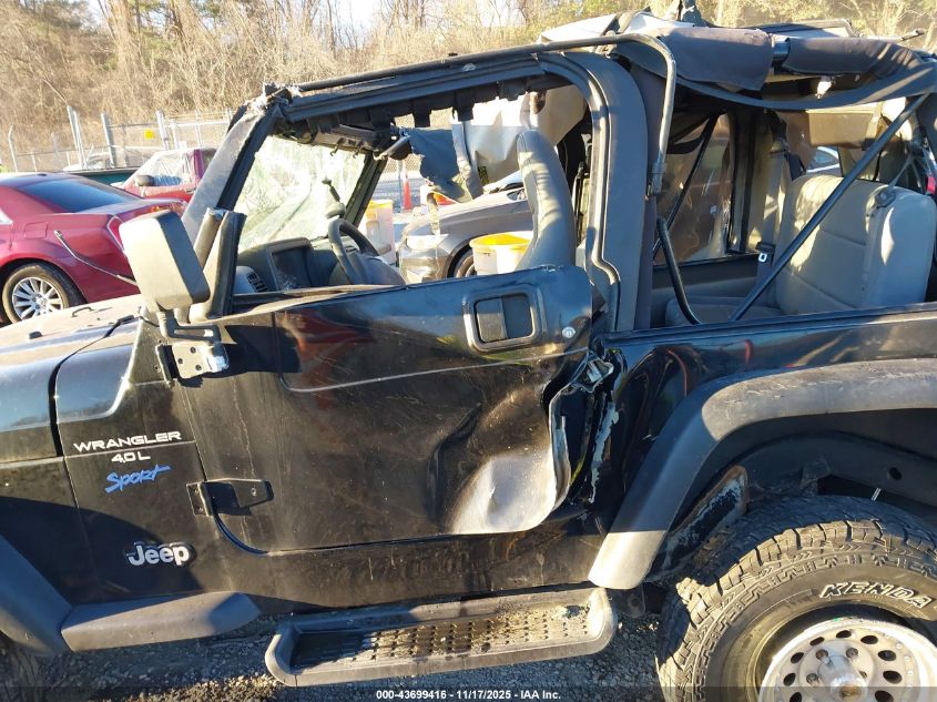 1998 Jeep Wrangler Sport VIN: 1J4FY19S4WP758141 Lot: 43699416