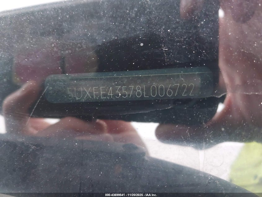 2008 BMW X5 3.0Si VIN: 5UXFE43578L006722 Lot: 43699541