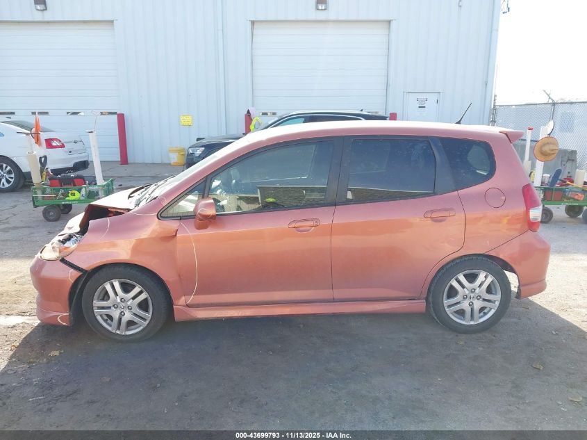 2007 Honda Fit Sport VIN: JHMGD38667S030923 Lot: 43699793