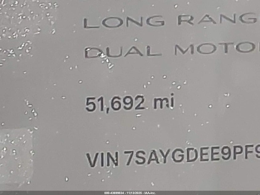 2023 Tesla Model Y Awd/Long Range Dual Motor All-Wheel Drive VIN: 7SAYGDEE9PF937549 Lot: 43699834