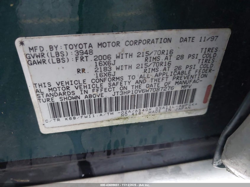 JT3HP10V6W7087276 1998 TOYOTA RAV 4 photo no. 9