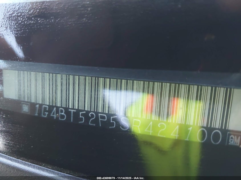 1995 Buick Roadmaster Limited VIN: 1G4BT52P5SR424100 Lot: 43699879