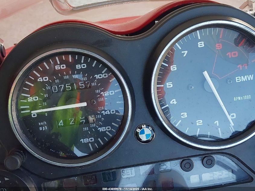 2001 BMW K1200 Rs VIN: WB10554A71ZA53695 Lot: 43699978