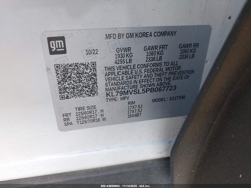 2023 CHEVROLET TRAILBLAZER FWD ACTIV - KL79MVSL5PB067723