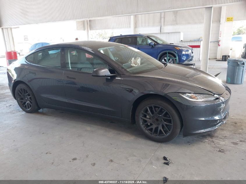 2024 Tesla Model 3 Long Range Dual Motor All-Wheel Drive/Rear-Wheel Drive VIN: 5YJ3E1EA2RF761536 Lot: 43700337