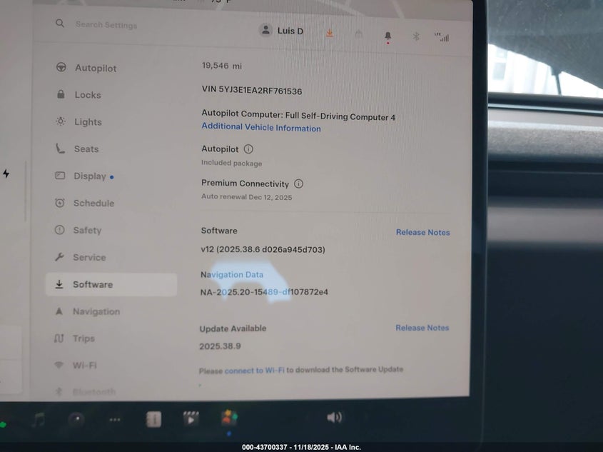 2024 Tesla Model 3 Long Range Dual Motor All-Wheel Drive/Rear-Wheel Drive VIN: 5YJ3E1EA2RF761536 Lot: 43700337