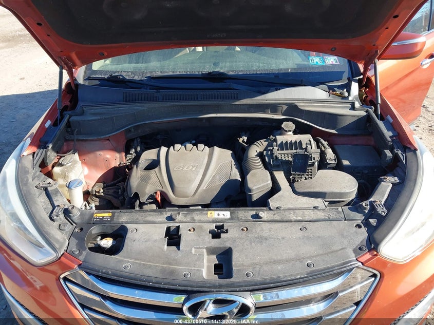 5XYZUDLB7DG019418 2013 HYUNDAI SANTA FE photo no. 10