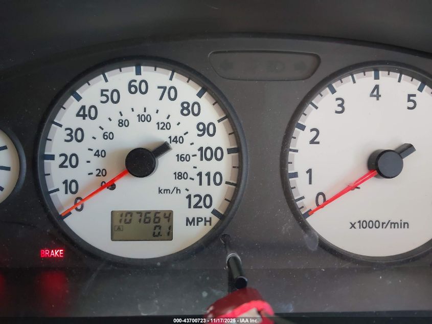 2002 Nissan Pathfinder Le VIN: JN8DR09X62W666064 Lot: 43700723