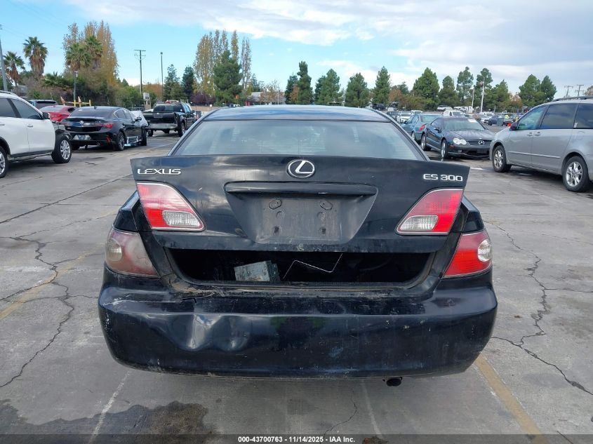 2003 Lexus Es 300 VIN: JTHBF30G135037571 Lot: 43700763