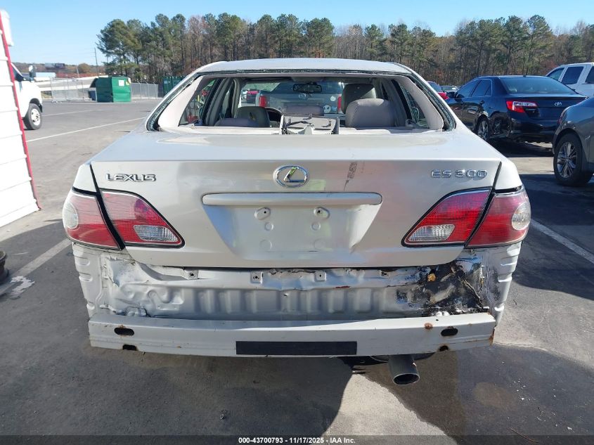2003 Lexus Es 300 VIN: JTHBF30G636008898 Lot: 43700793