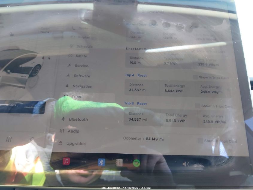 2023 Tesla Model 3 Rear-Wheel Drive VIN: 5YJ3E1EA4PF449781 Lot: 43700865