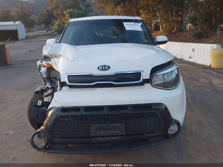 2016 Kia Soul + VIN: KNDJP3A5XG7340205 Lot: 43701047
