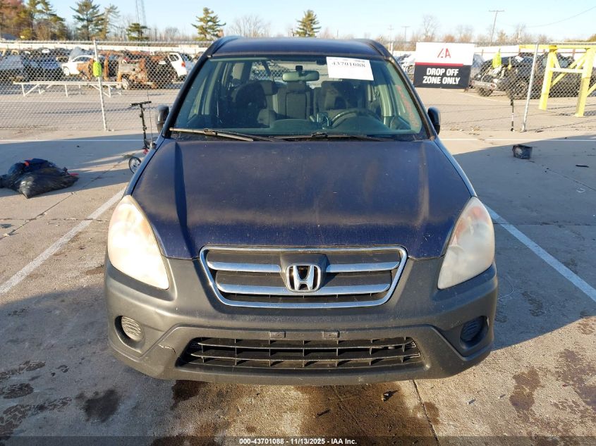 2006 Honda Cr-V Lx VIN: JHLRD78576C043328 Lot: 43701088