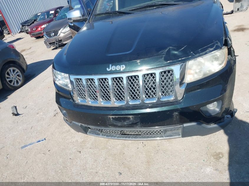 2013 Jeep Grand Cherokee Overland VIN: 1C4RJECT1DC595923 Lot: 43701333