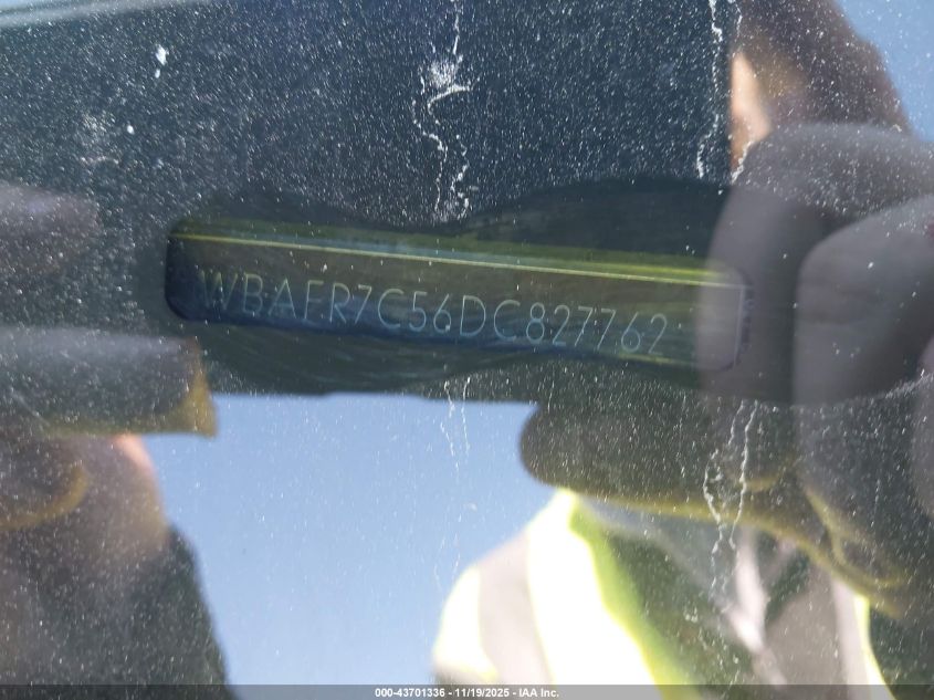 2013 BMW 535I VIN: WBAFR7C56DC827762 Lot: 43701336