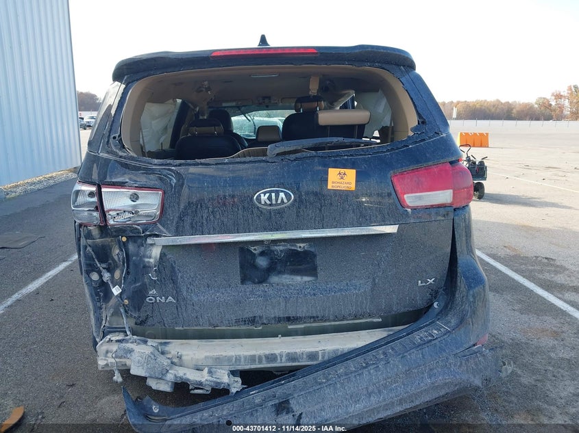 2017 Kia Sedona Lx VIN: KNDMB5C14H6327345 Lot: 43701412