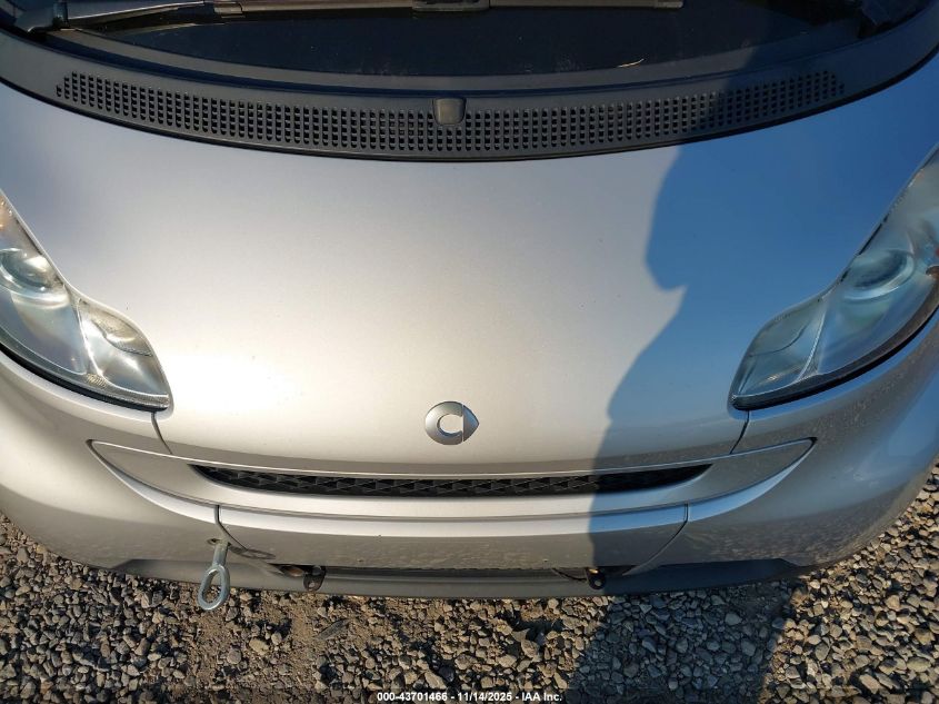 2008 Smart Fortwo Passion/Pure VIN: WMEEJ31XX8K168861 Lot: 43701466