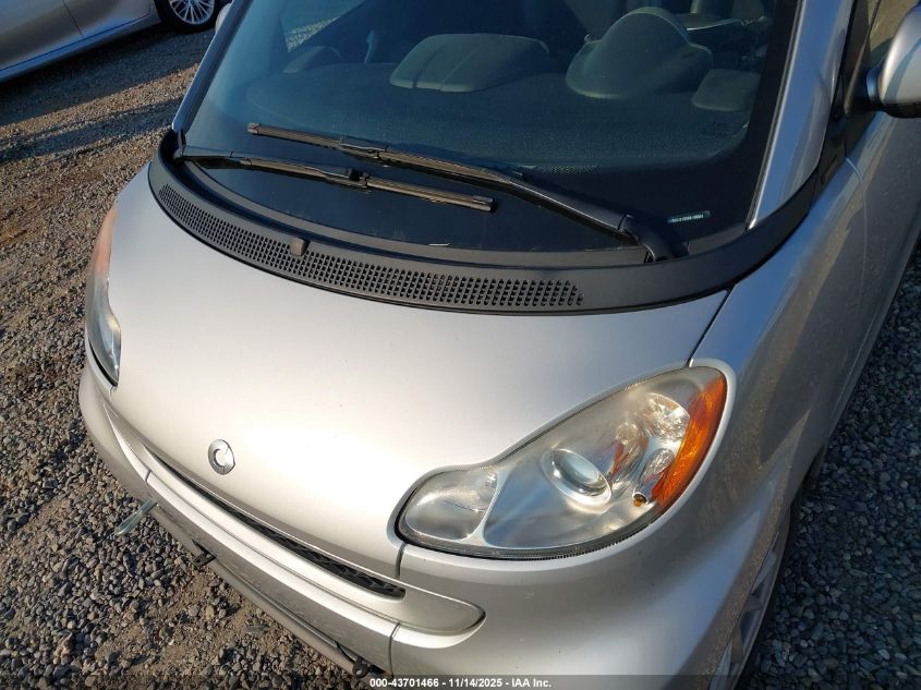 2008 Smart Fortwo Passion/Pure VIN: WMEEJ31XX8K168861 Lot: 43701466