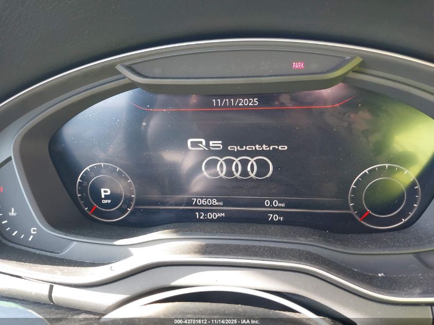 2019 Audi Q5 45 Premium VIN: WA1BNAFY1K2025942 Lot: 43701612