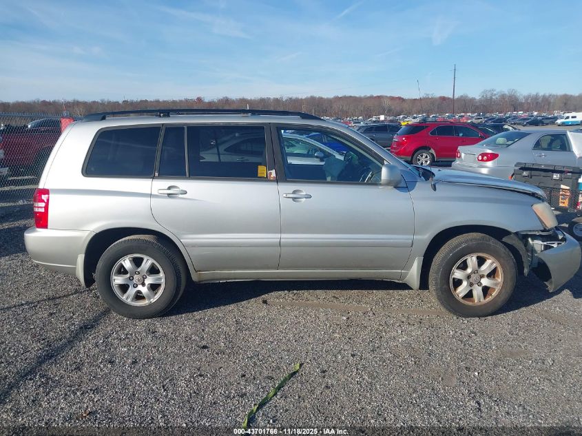 2003 Toyota Highlander V6 VIN: JTEGF21A430075414 Lot: 43701766