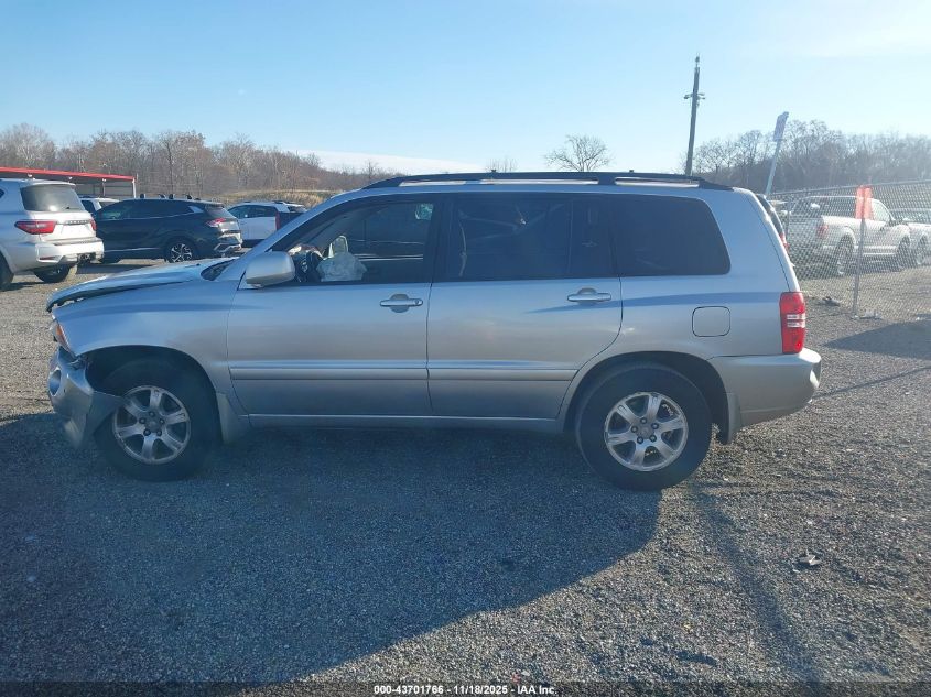 2003 Toyota Highlander V6 VIN: JTEGF21A430075414 Lot: 43701766