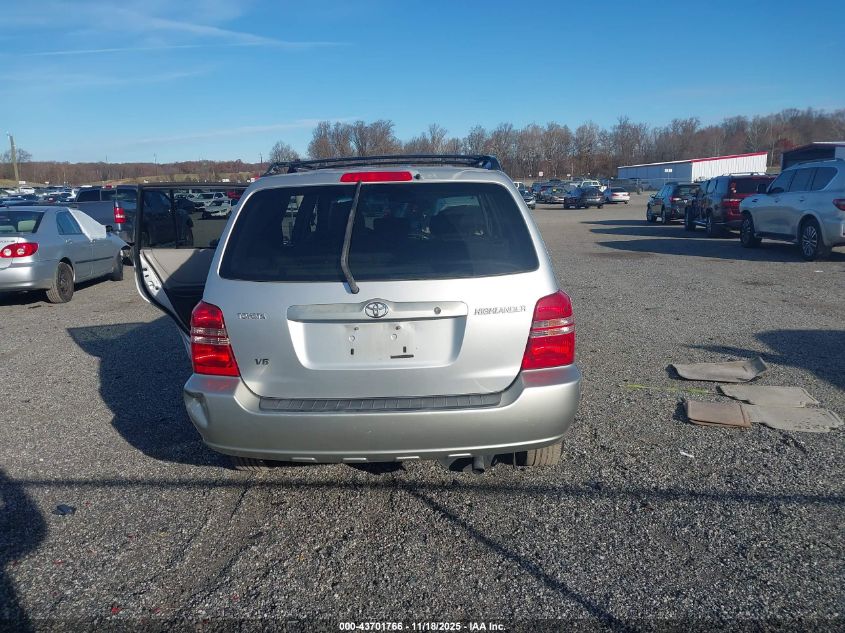 2003 Toyota Highlander V6 VIN: JTEGF21A430075414 Lot: 43701766