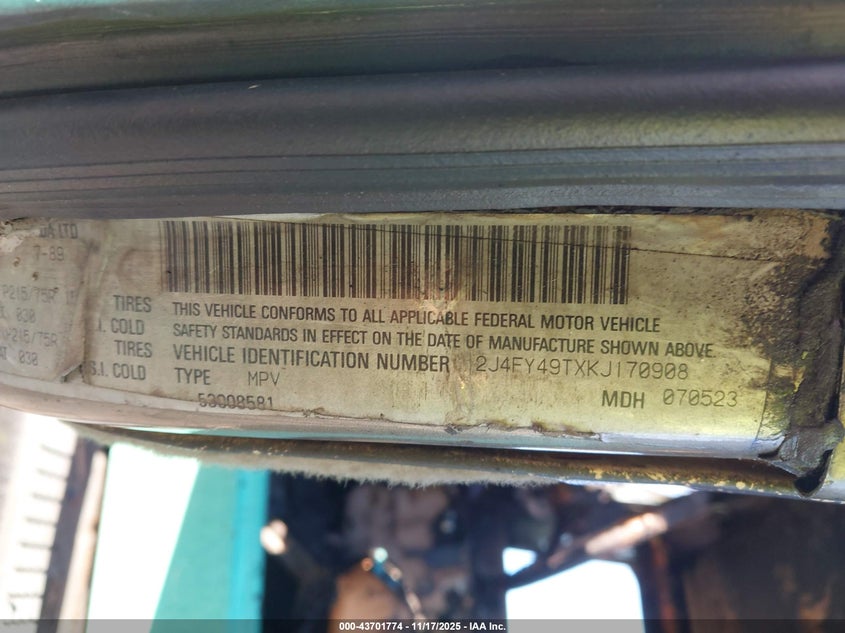 1988 Jeep Wrangler Sport VIN: 2BCCZ81K2JB526732 Lot: 43701774