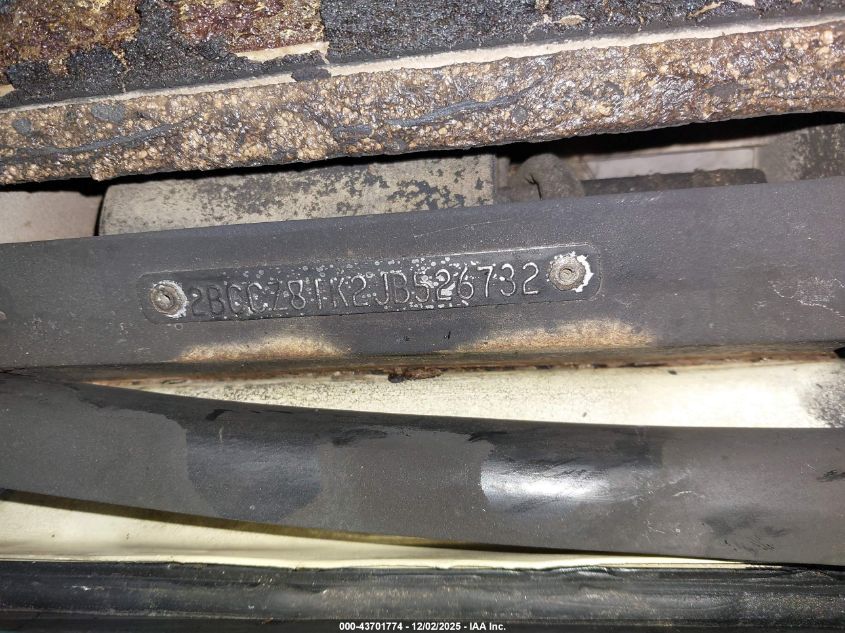 1988 Jeep Wrangler Sport VIN: 2BCCZ81K2JB526732 Lot: 43701774