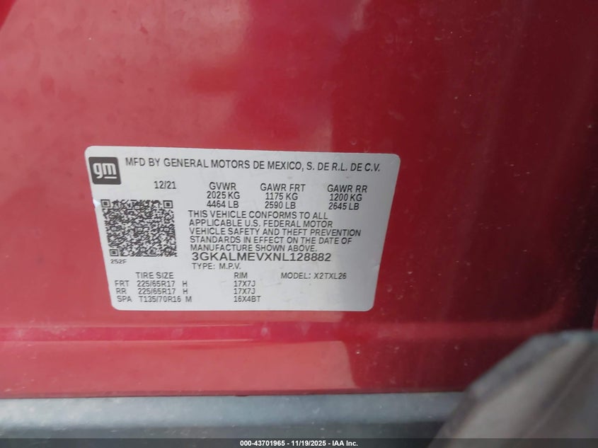 2022 GMC Terrain Fwd Sle VIN: 3GKALMEVXNL128882 Lot: 43701965