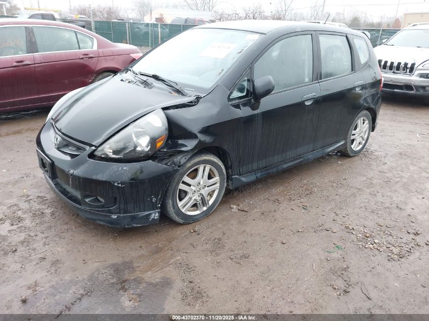 2008 Honda Fit Sport VIN: JHMGD37688S012023 Lot: 43702370