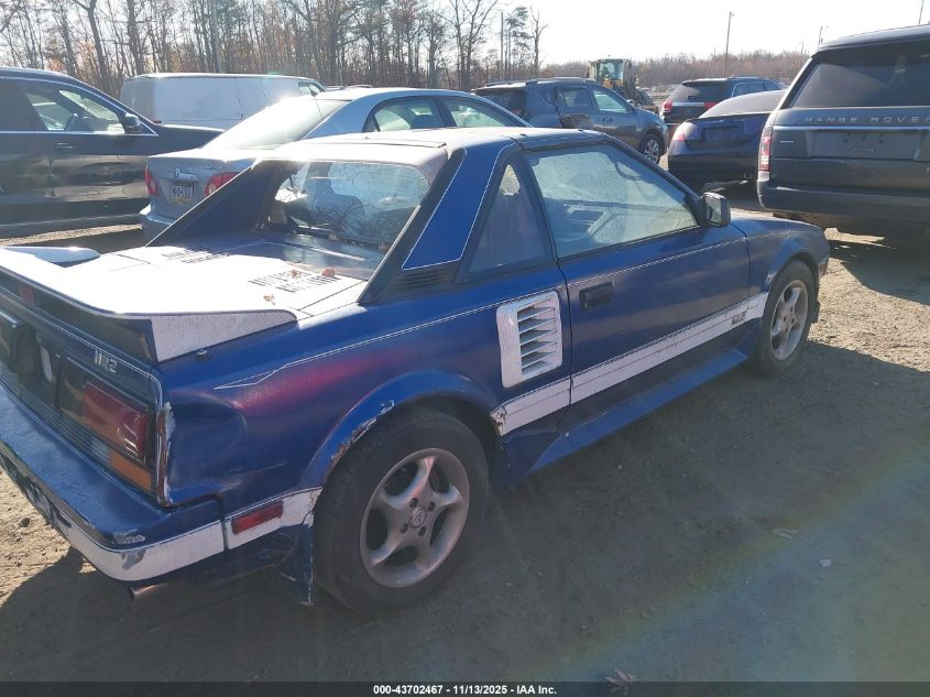 1988 Toyota Mr2 T-Bar VIN: JT2AW15J6J0139022 Lot: 43702467