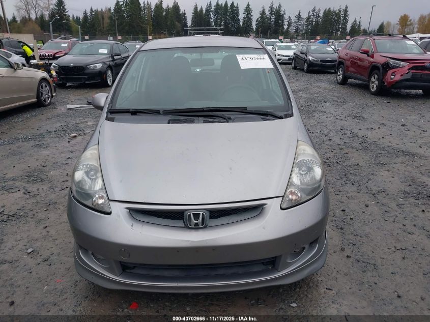 2007 Honda Fit Sport VIN: JHMGD38697S046730 Lot: 43702666