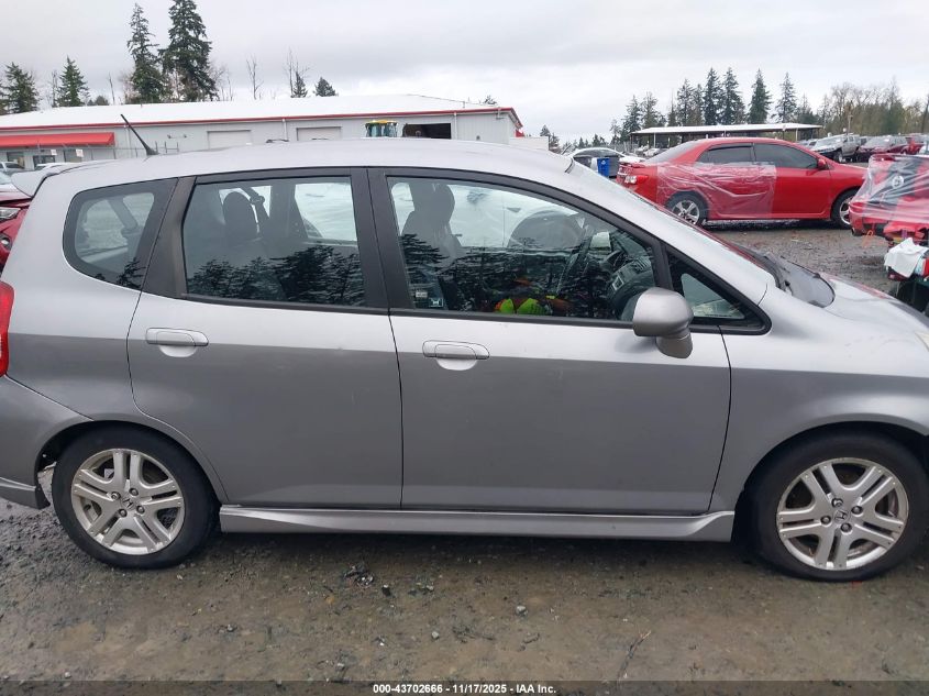 2007 Honda Fit Sport VIN: JHMGD38697S046730 Lot: 43702666