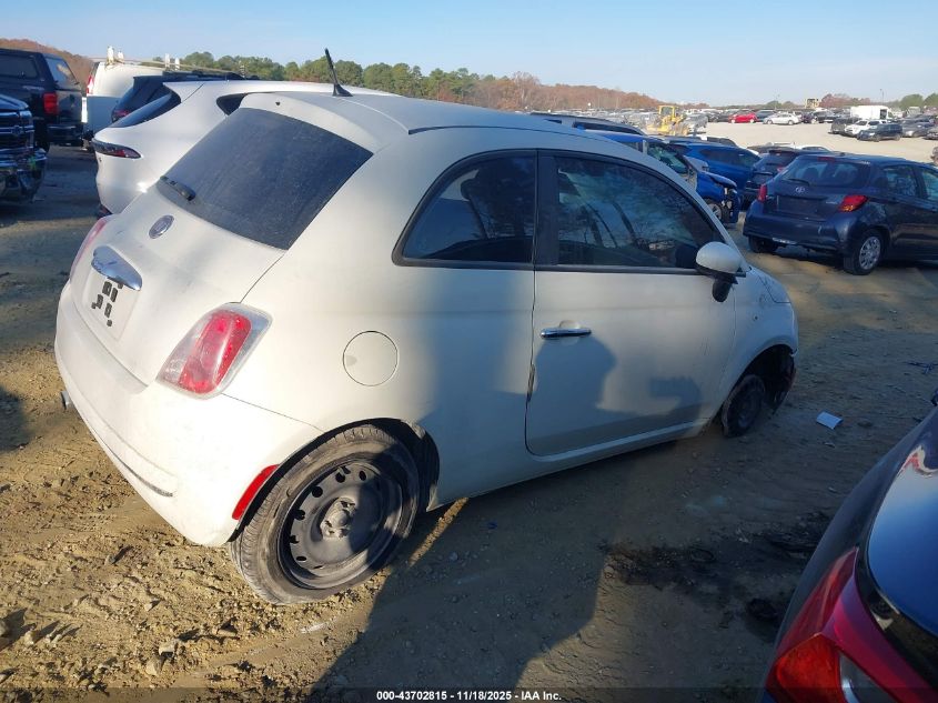 2013 Fiat 500 Pop VIN: 3C3CFFARXDT570113 Lot: 43702815