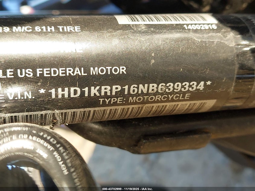 2022 Harley-Davidson Flhxs VIN: 1HD1KRP16NB639334 Lot: 43702999
