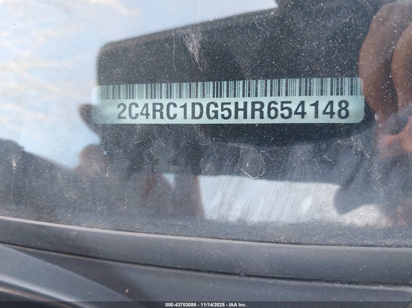 2017 Chrysler Pacifica Touring VIN: 2C4RC1DG5HR654148 Lot: 43703086
