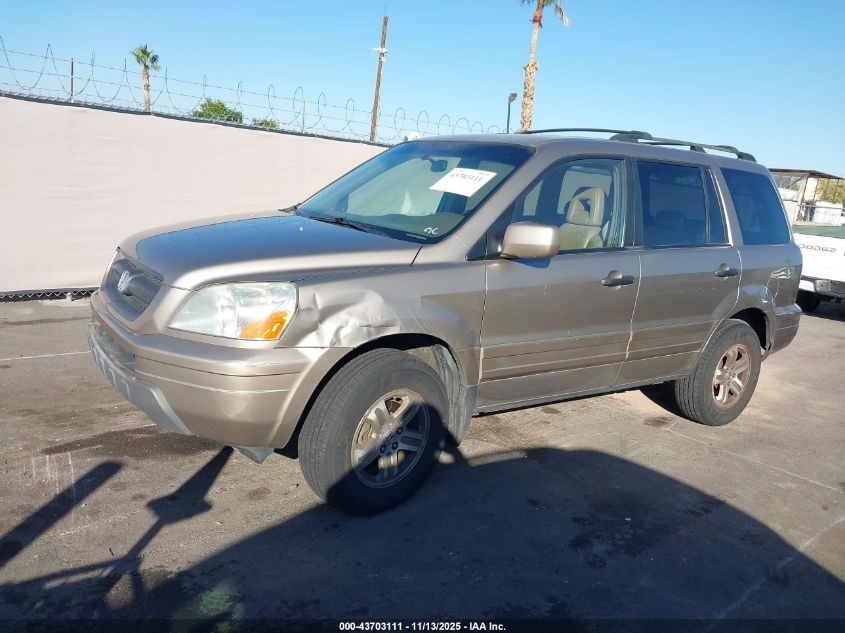 2003 Honda Pilot Ex-L VIN: 2HKYF18543H584594 Lot: 43703111