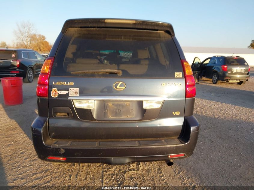 2004 Lexus Gx 470 VIN: JTJBT20X540065213 Lot: 43703112