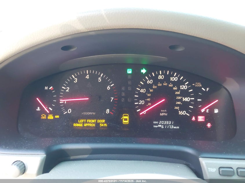 2002 Lexus Ls 430 VIN: JTHBN30F120058734 Lot: 43703121