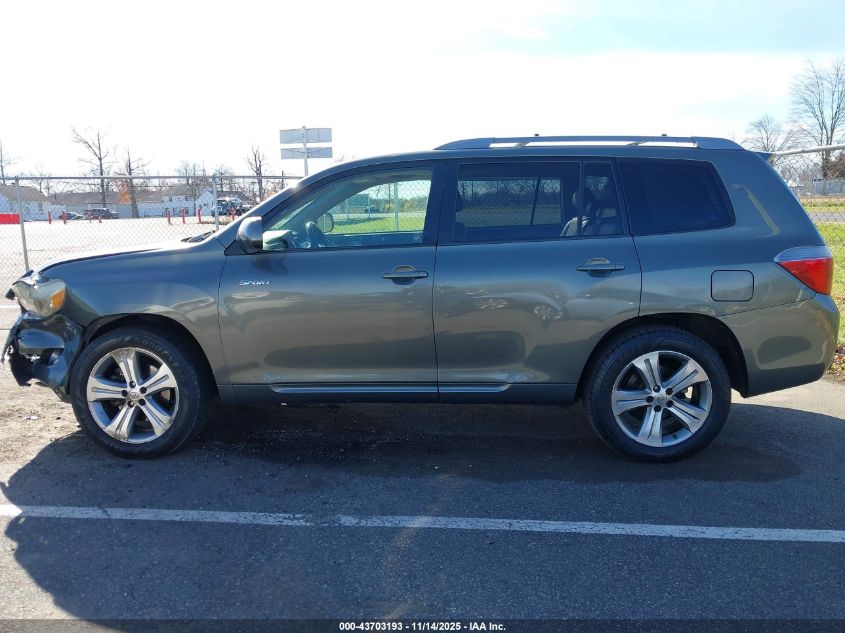 2008 Toyota Highlander Sport VIN: JTEDS43AX82052173 Lot: 43703193