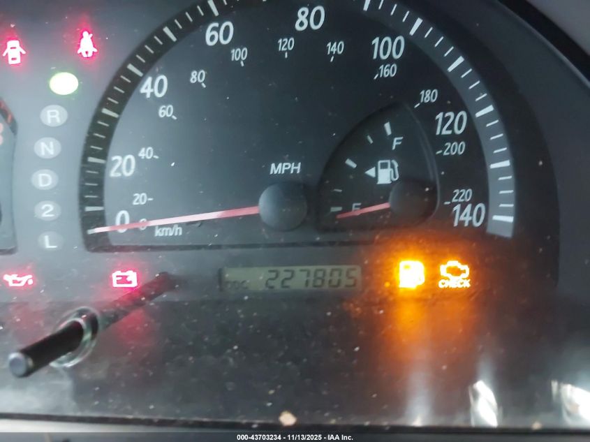 2002 Toyota Camry Le V6 VIN: 4T1BF32K82U020267 Lot: 43703234