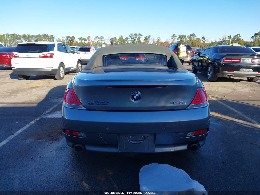 2006 BMW 650I VIN: WBAEK13496CN76324 Lot: 43703395