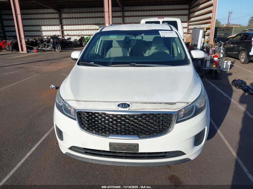 2016 Kia Sedona Lx VIN: KNDMB5C17G6203536 Lot: 43703465