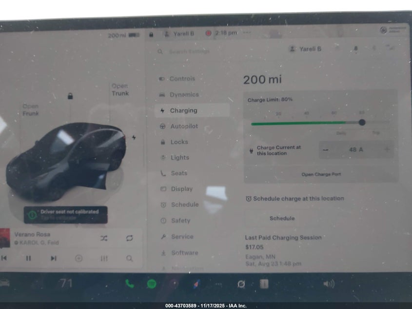 2024 Tesla Model Y Long Range Dual Motor All-Wheel Drive VIN: 7SAYGDEE1RA321795 Lot: 43703589